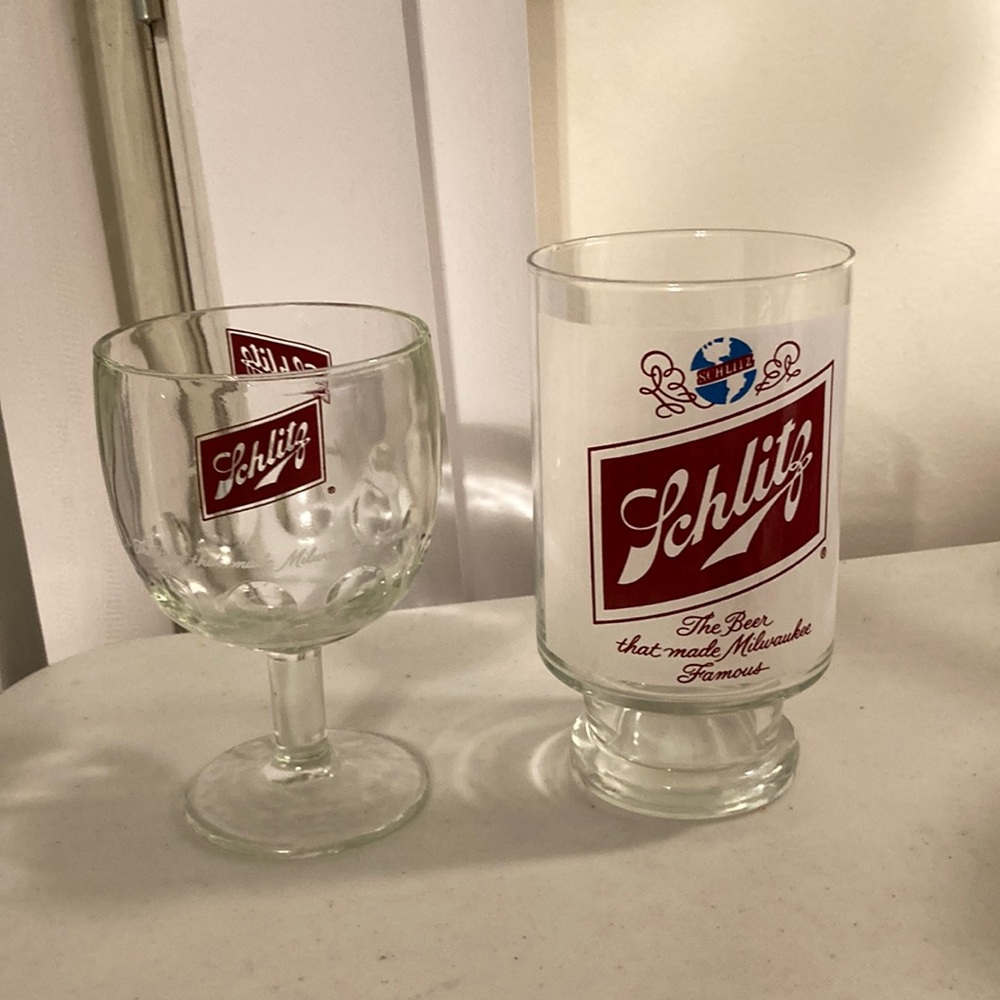 Schlitz Beer Glasses
